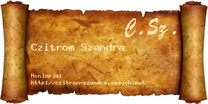 Czitrom Szandra névjegykártya